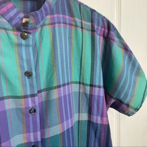 Madras Plaid Button Down Shirt